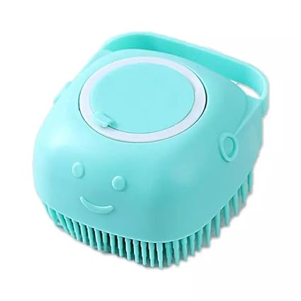 Pet Massage Bath Brush with Soap/Shampoo Dispenser