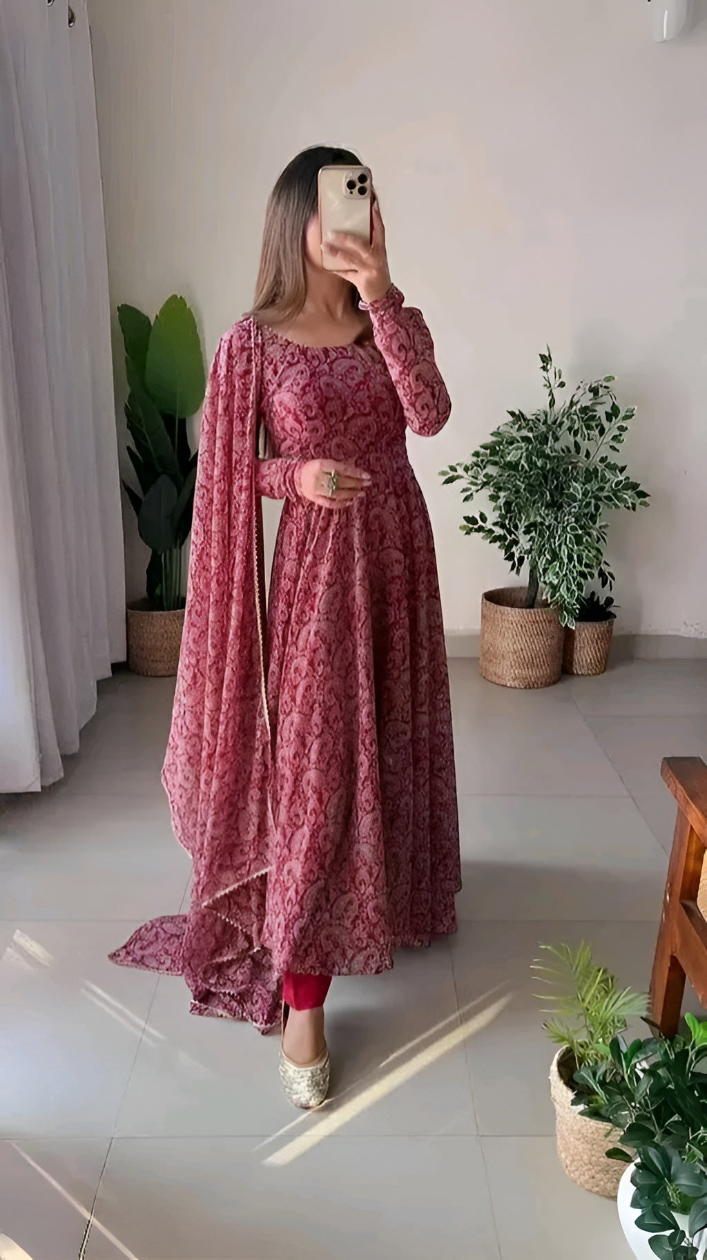 Mystic Bloom Designer Anarkali Kurta Se - Diwali Special