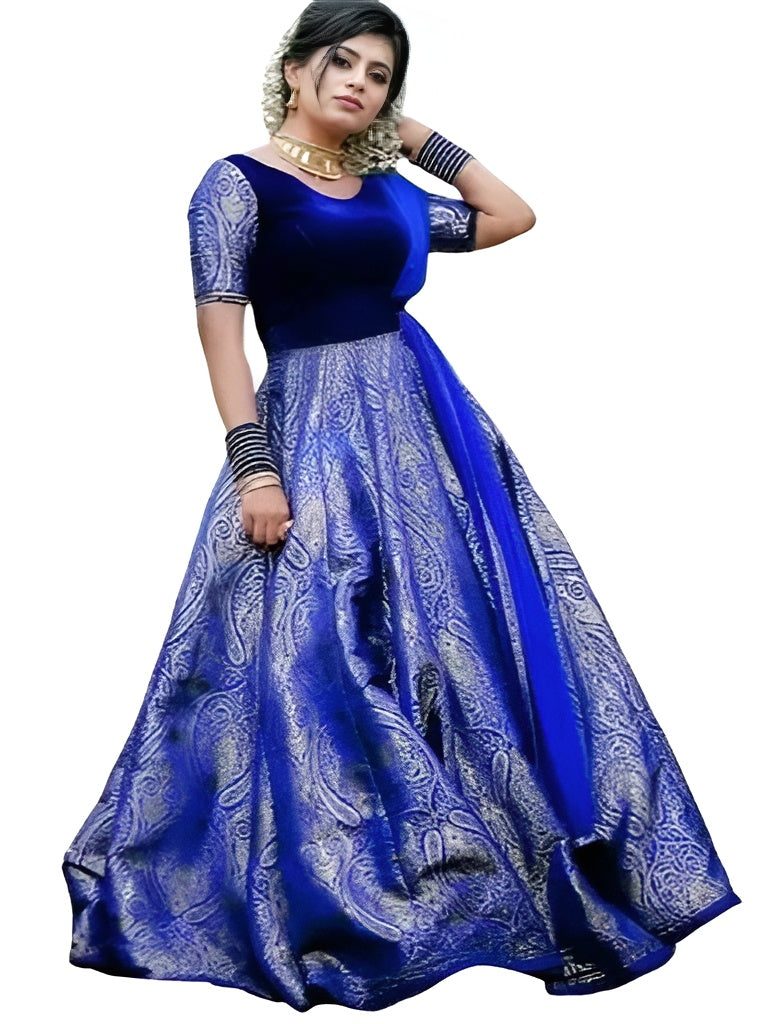 Art Silk Anarkali with Dupatta - Diwali Special