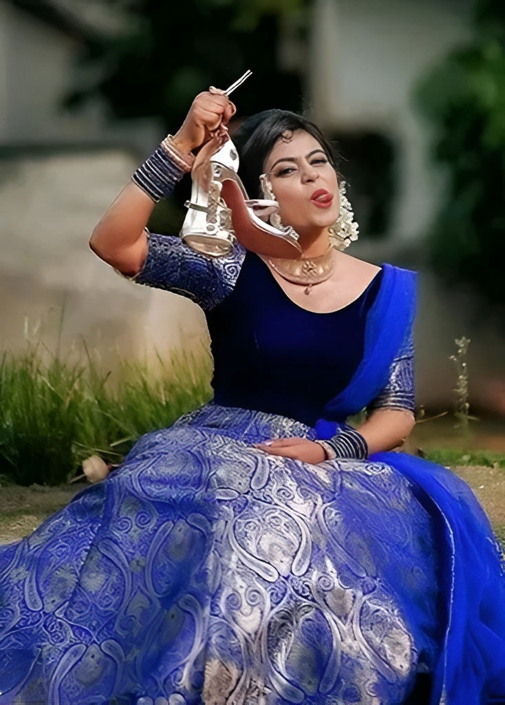 Art Silk Anarkali with Dupatta - Diwali Special
