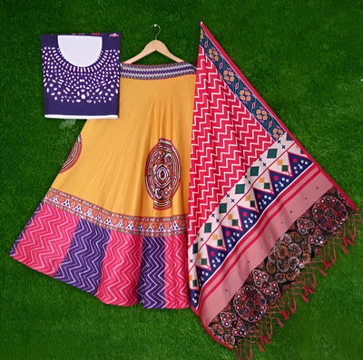 Tusser Silk Lehenga Choli Set – Diwali Special