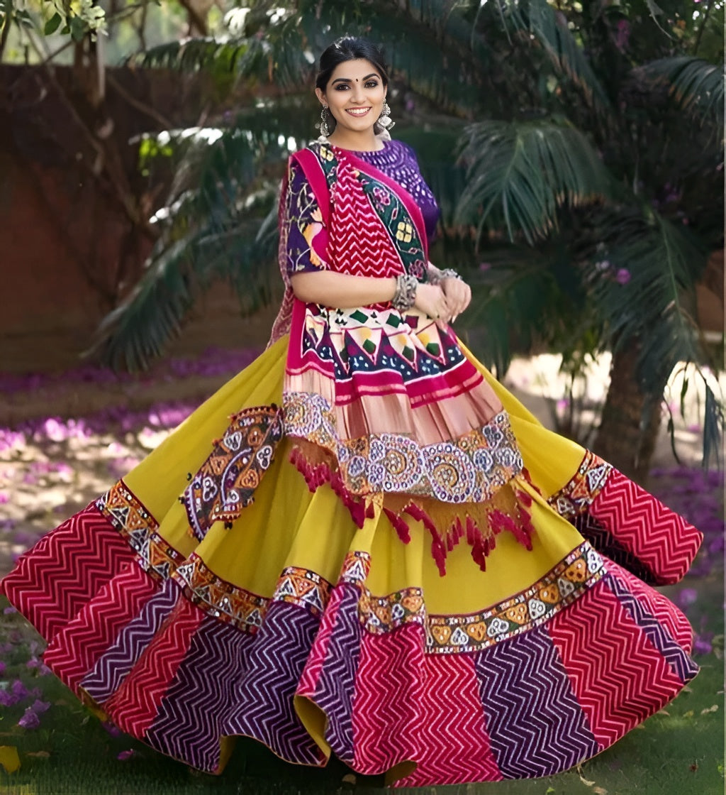 Tusser Silk Lehenga Choli Set – Diwali Special