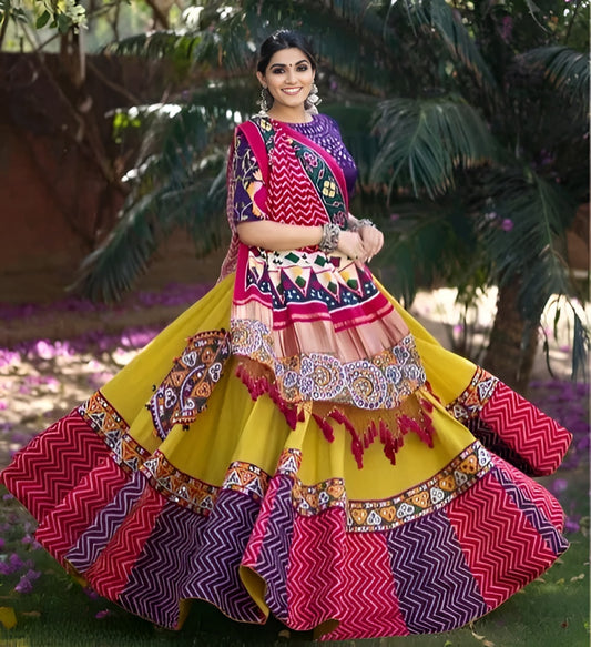 Tusser Silk Lehenga Choli Set – Diwali Special