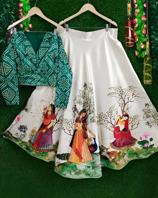 Rajwadi Satin Silk Lehenga with Blouse – Diwali Special