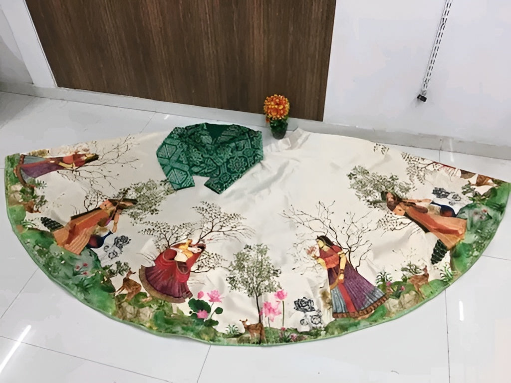Rajwadi Satin Silk Lehenga with Blouse – Diwali Special