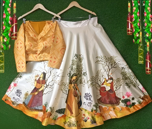 Rajwadi Satin Silk Lehenga with Blouse – Diwali Special