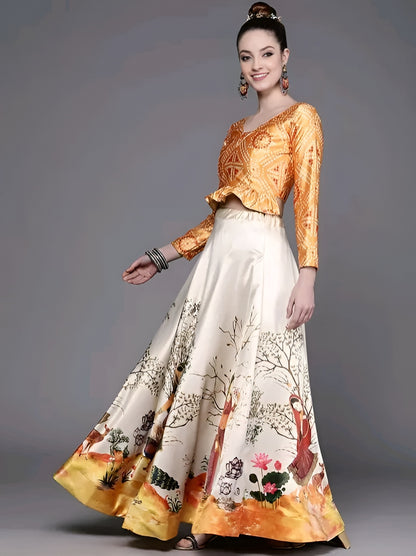 Rajwadi Satin Silk Lehenga with Blouse – Diwali Special