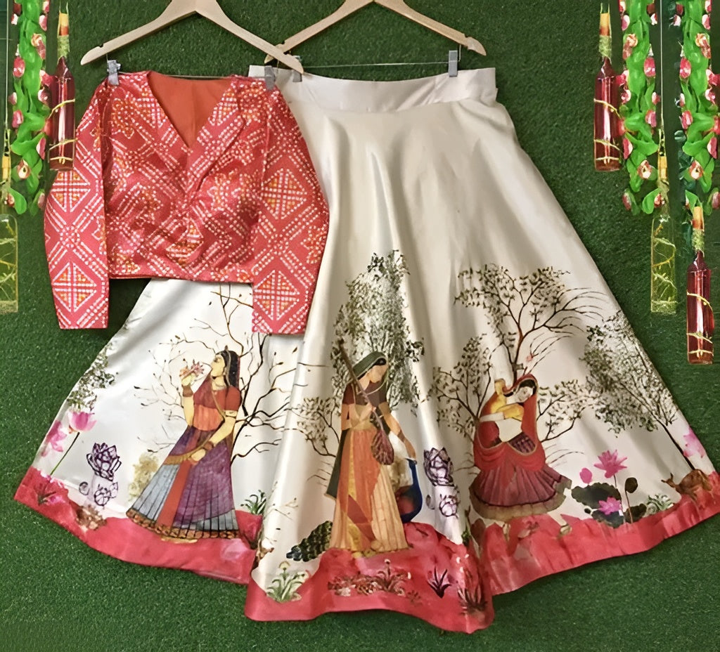 Rajwadi Satin Silk Lehenga with Blouse – Diwali Special