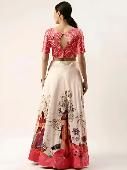 Rajwadi Satin Silk Lehenga with Blouse – Diwali Special