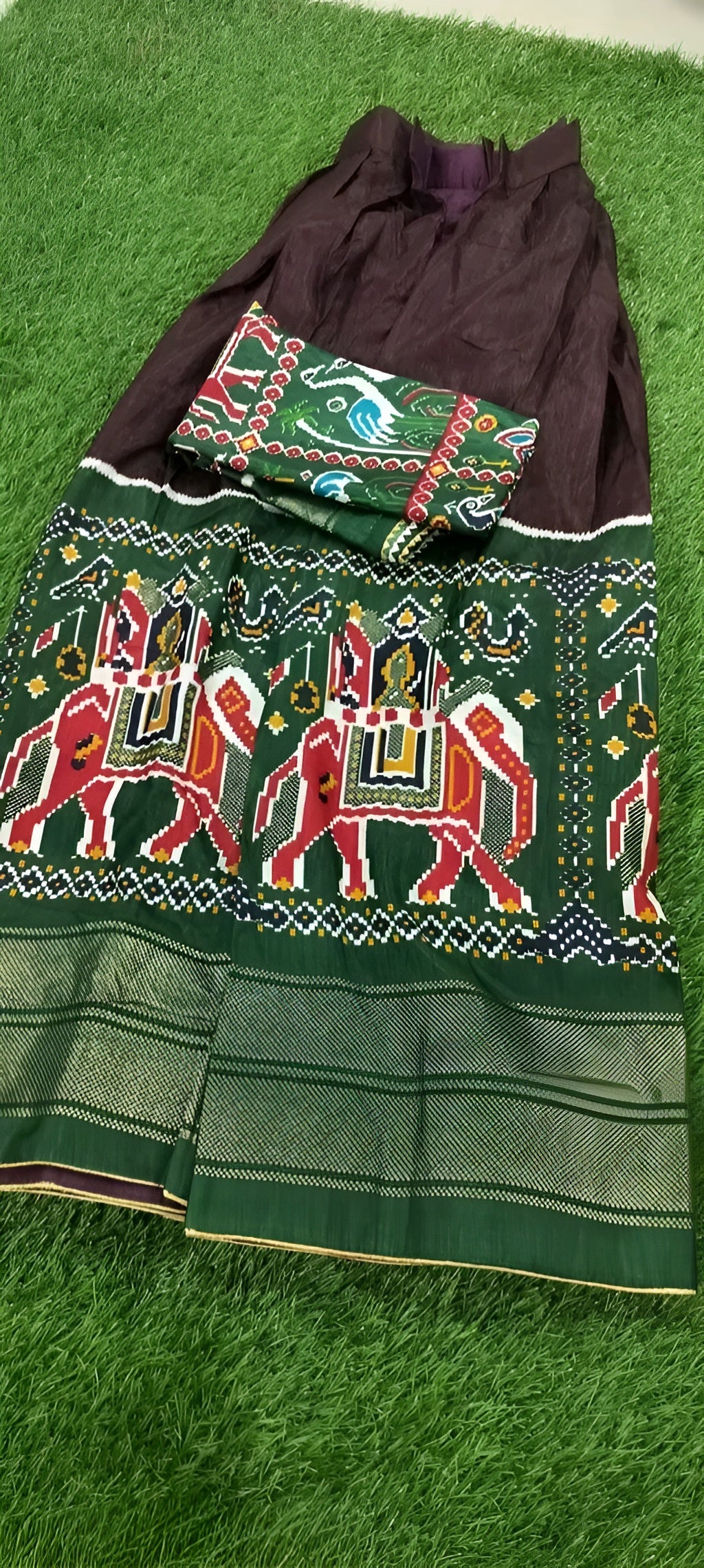 SGS Designer Chandari Silk Lehnga Choli with Jhumka Dupatta – Diwali Special