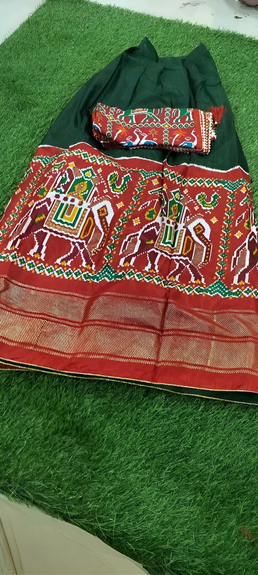 SGS Designer Chandari Silk Lehnga Choli with Jhumka Dupatta – Diwali Special