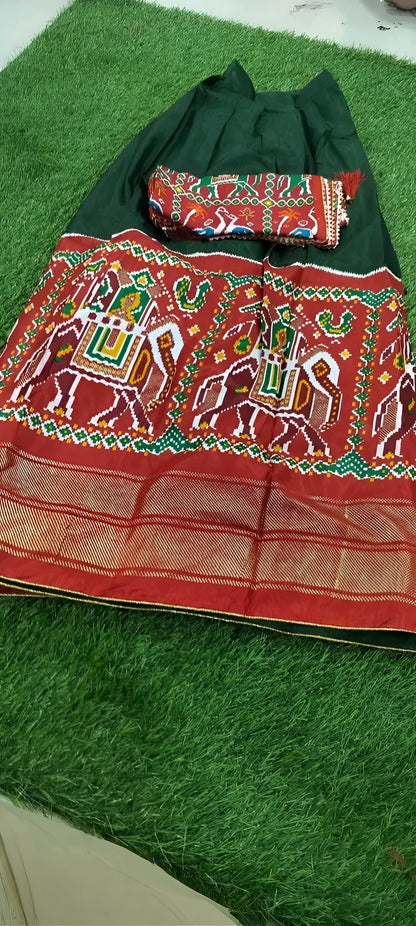 SGS Designer Chandari Silk Lehnga Choli with Jhumka Dupatta – Diwali Special