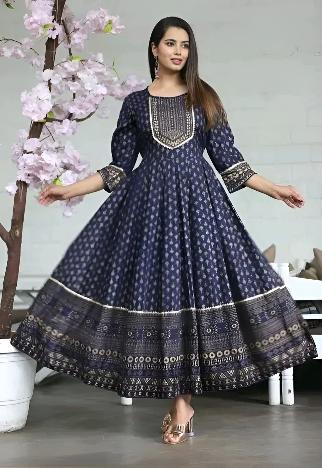 Timeless Bloom: Elegance in Tussar Silk | Diwali special
