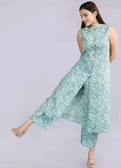 Elegant Rayon Printed Kurta with Matching Palazzos | Diwali special