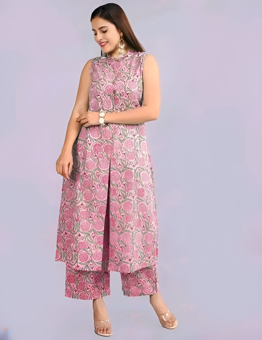 Elegant Rayon Printed Kurta with Matching Palazzos | Diwali special