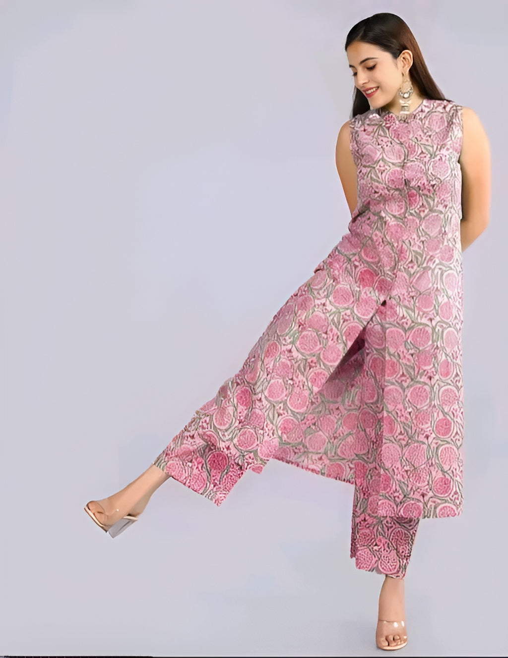Elegant Rayon Printed Kurta with Matching Palazzos | Diwali special