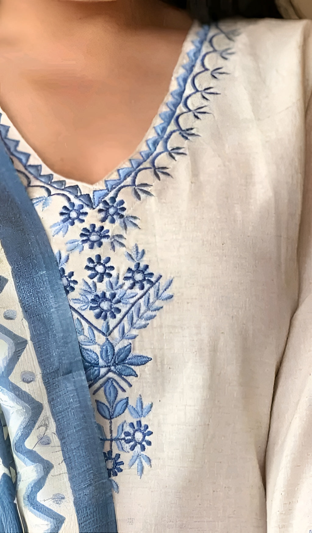 Womens Ethnic Embroidery Top Pant And Dupatta Set – Diwali Special