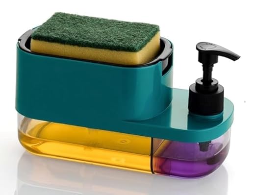 3-in-1 Kitchen Soap Dispenser with Sponge Holder – Effortless Cleaning!