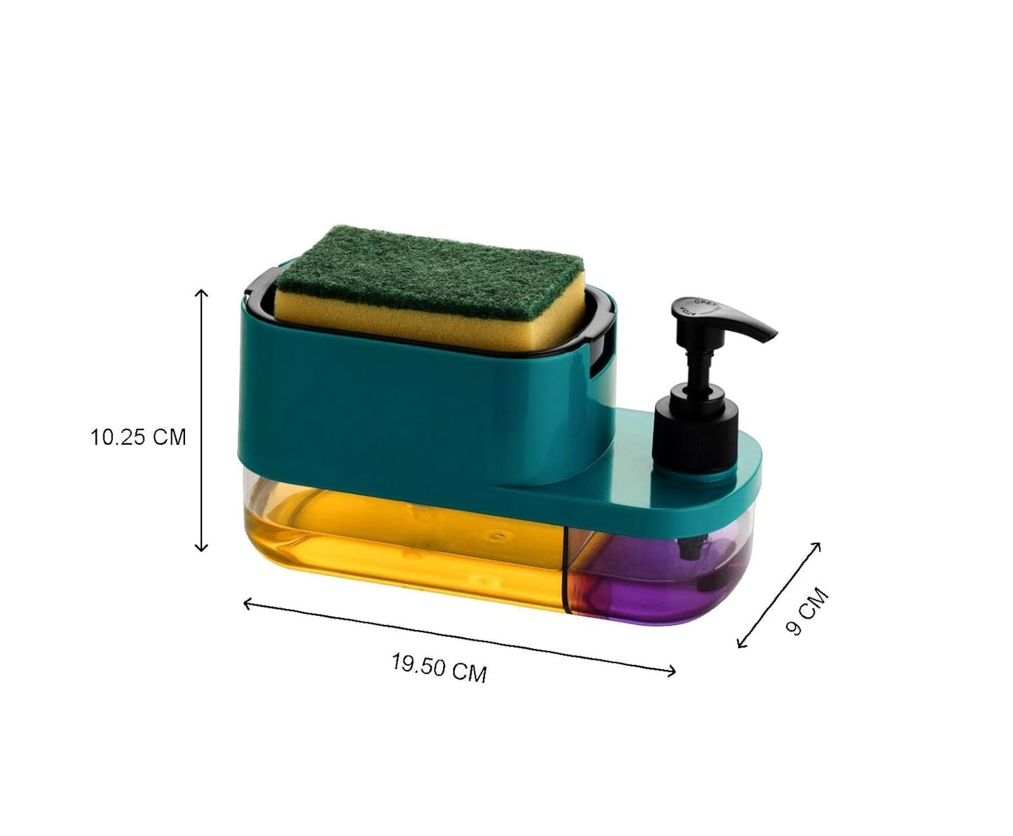 3-in-1 Kitchen Soap Dispenser with Sponge Holder – Effortless Cleaning!