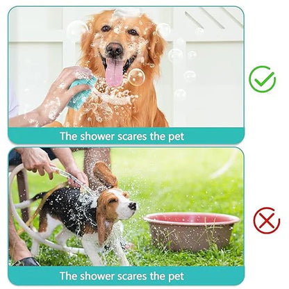 Pet Massage Bath Brush with Soap/Shampoo Dispenser
