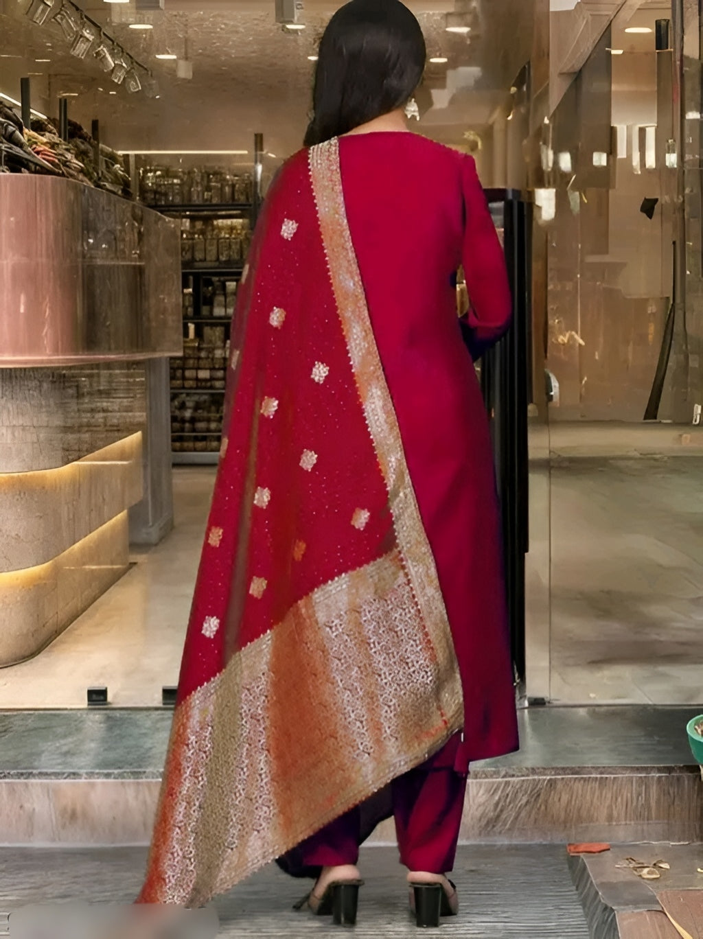 Classic Festive Kurta Pant Dupatta Set - Diwali Special
