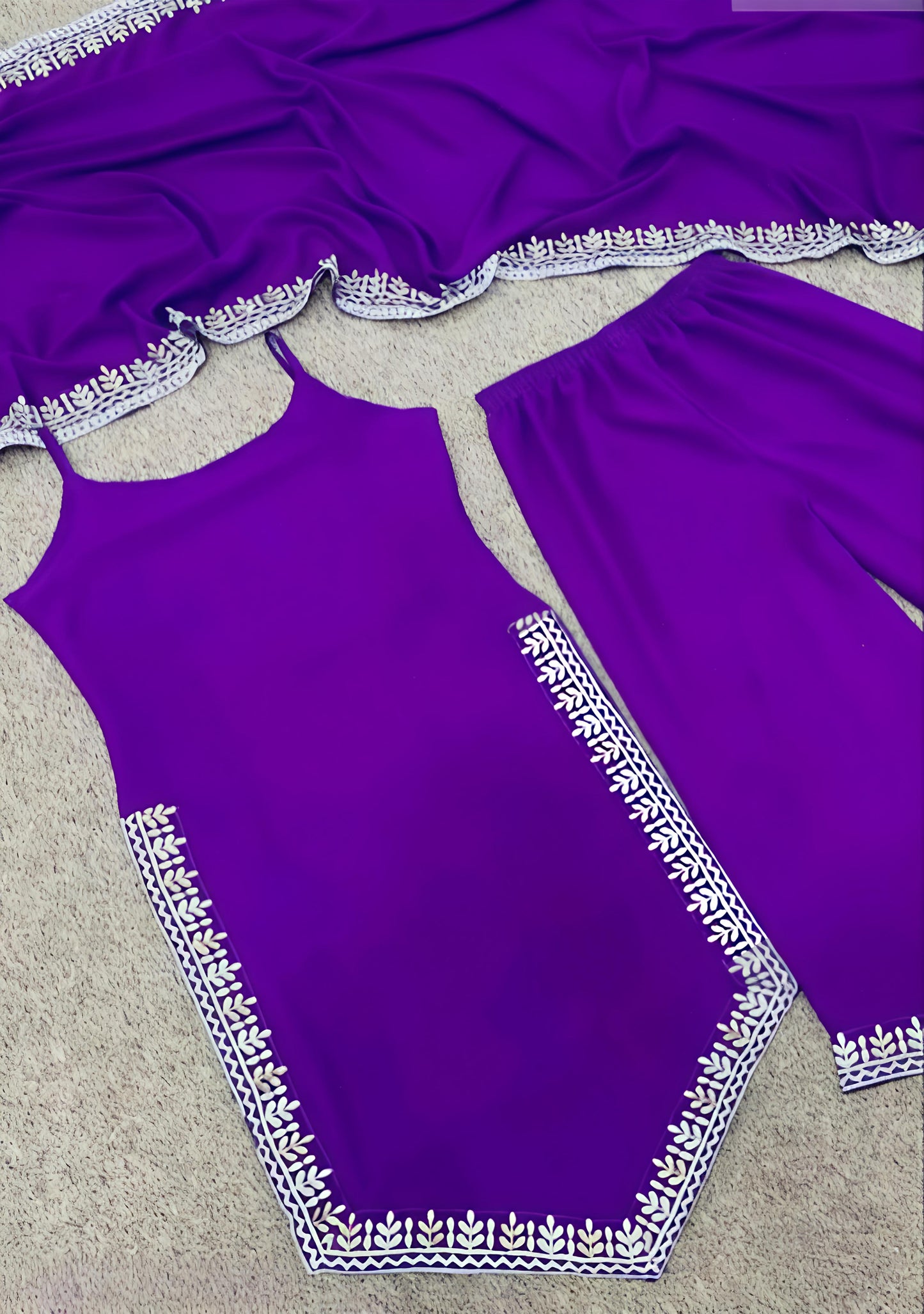 Latest Georgette Embroidery Dupatta Set - Diwali Special