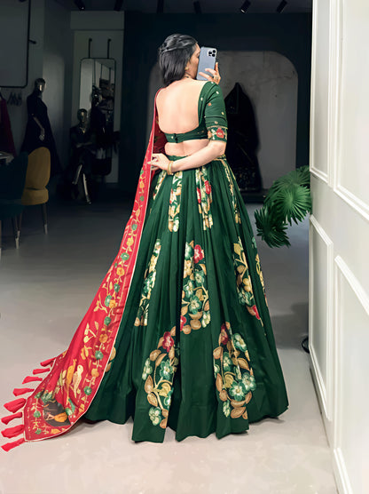 Floral Foil Elegance Lehenga Set - Diwali Special