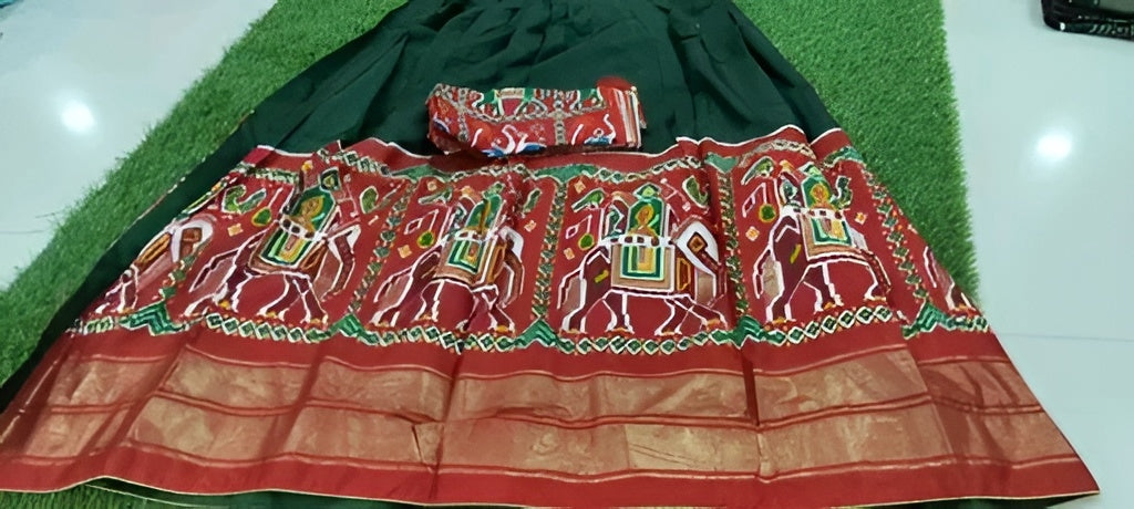 SGS Designer Chandari Silk Lehnga Choli with Jhumka Dupatta – Diwali Special
