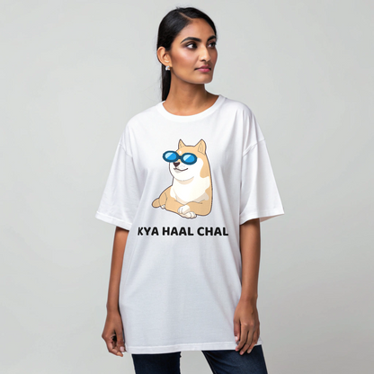 "KYA HAAL CHAL" Oversized T-shirt – Unisex